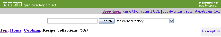 sub-categoria dentro do DMOZ