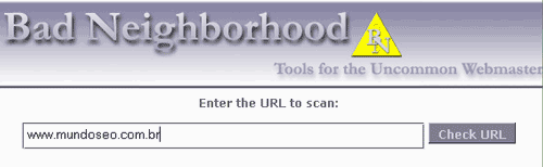Interface bad neighborhood - ferramenta SEO grátis
