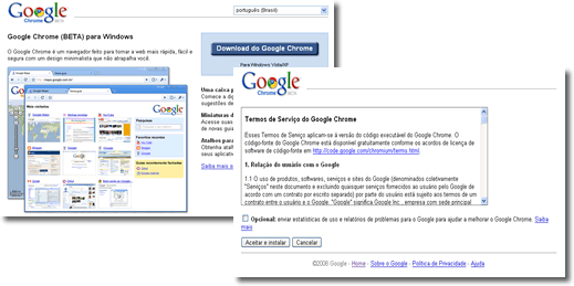 Telas de Instalação do Google Chrome: não tem segredo