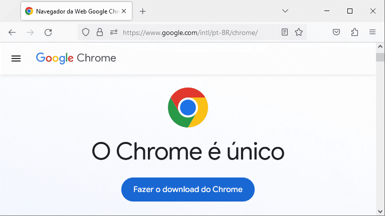 Google Chrome - página de download