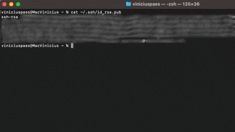 Como copiar sua chave pública SSH id_rsa.pub para utilizar no git - github e gitlab - Exemplo no Mac e Linux