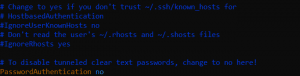 password authentication linux ssh