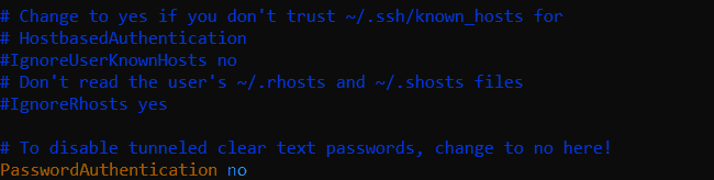 password authentication linux ssh