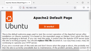 Apache default page