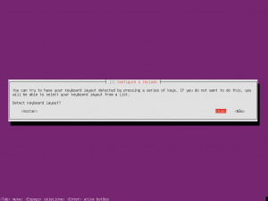 Instalador Ubuntu detectar layout do teclado
