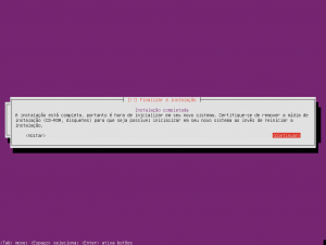Ubuntu - instalação completa - remover imagem de disco de boot de cdrom