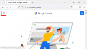 Google Domains - página inicial