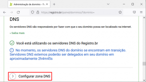 Registro.br - configurar zona DNS