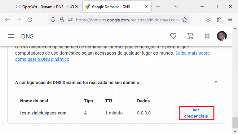 OpenWRT - Configuração Google Domains DDNS 5