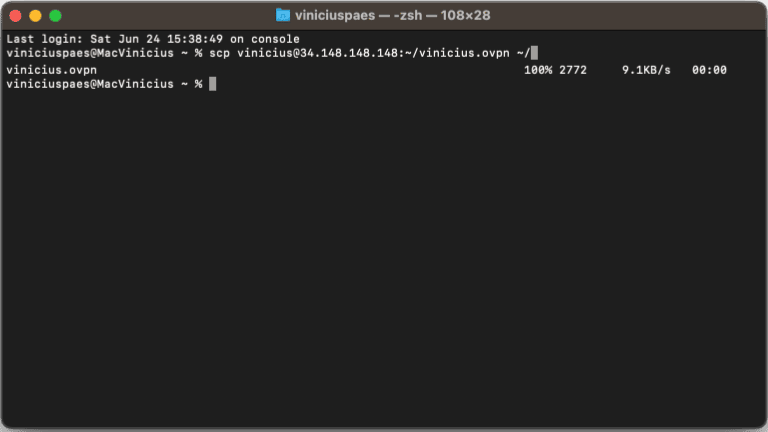 VPN grátis - como transferir arquivo do servidor para o mac e linux por scp