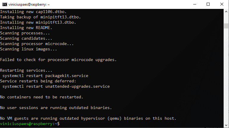 Instalar Docker no Raspberry Pi - sistema operacional atualizado