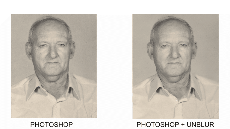 Restauração de Fotos e Colorização - Resultado da ferramenta ImgKits com unblur