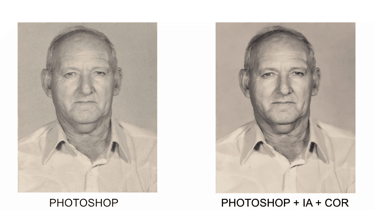 Restauração de Fotos e Colorização - Resultado da ferramenta Remini