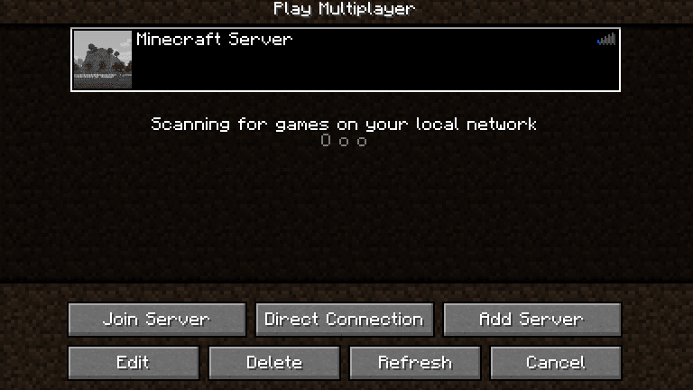 Servidor Minecraft - servidor adicionado na lista - clicar em join