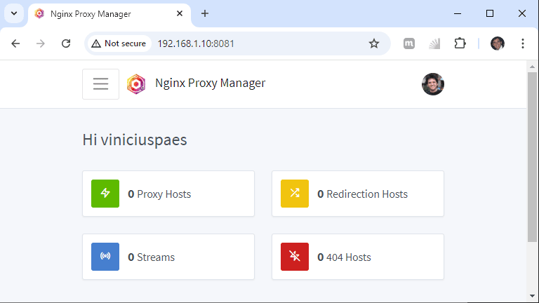 Nginx Proxy Manager - ir dashboard proxy hosts