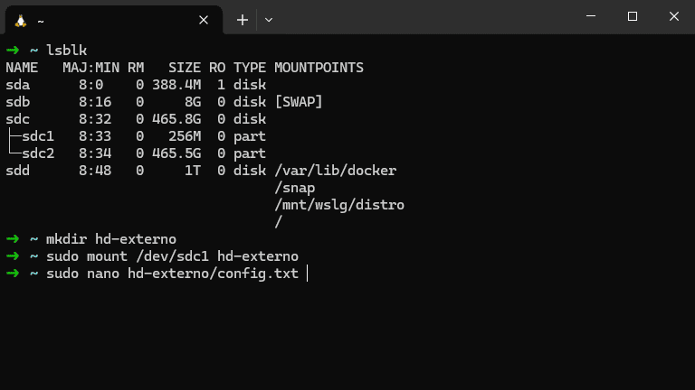 Windows WSL - alterando arquivo config.txt e desabilitando overclock do raspberry pi